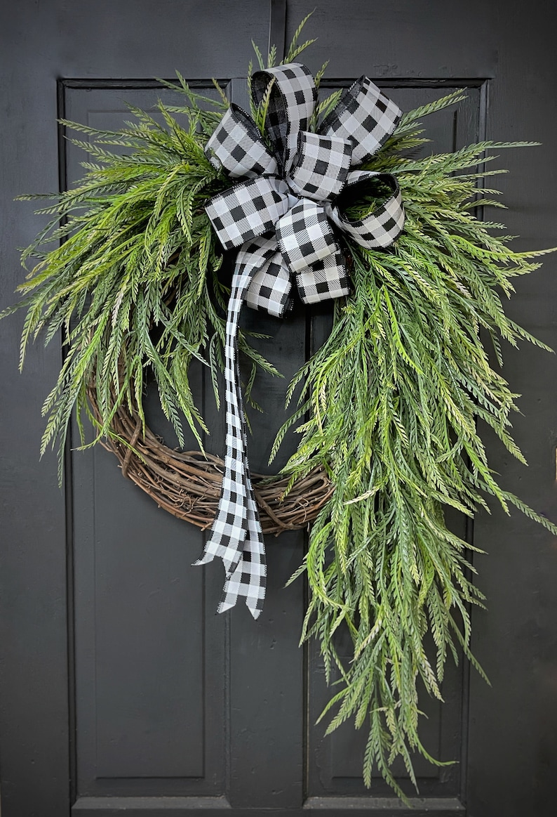 Spring Wreaths, Front Door Wreath, Farmhouse Wreath, Greenery, Country, Minimalist Housewarming Gift, New Home, Easter, Mothers Day, Gifts image 4