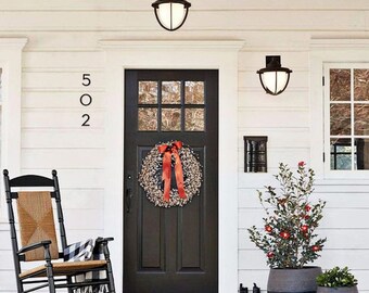 Cream berry wreath, Fall wreaths, Front door decor, Autumn wreath, Pip berry
