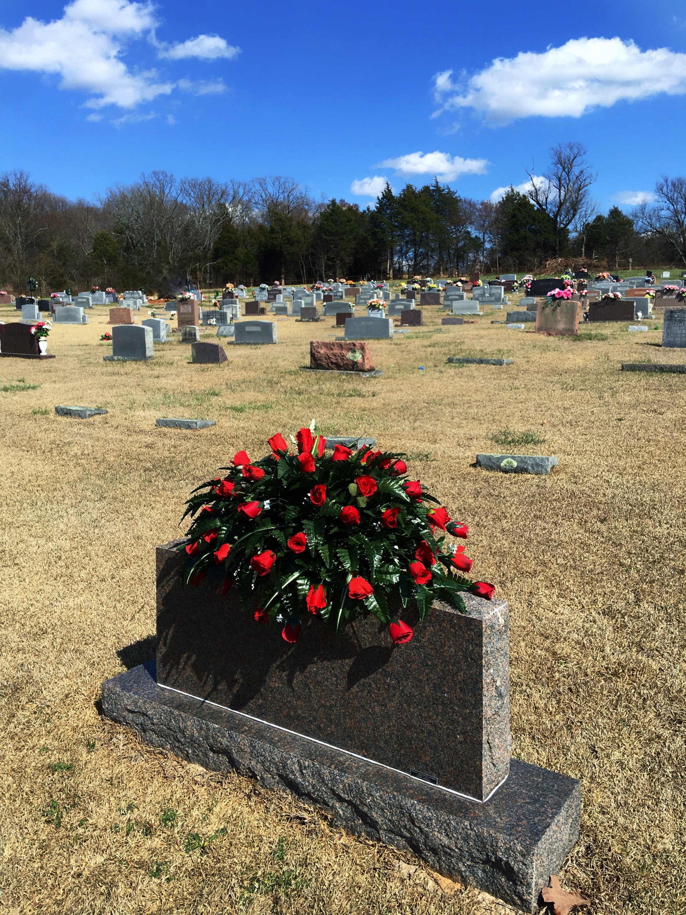Cemetery Flowers Grave Decoration Double Headstone Saddle Etsy
