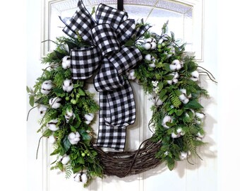 Christmas Wreath, Rustic Decor, Country, Wreaths for Front Door, Grapevine Wreaths, Housewarming Gift, Gifts for Grandma, For Mom, New Home