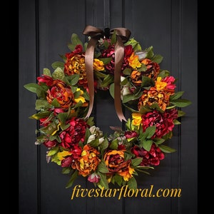 Autumn Wreath for Front Door, Autumn Wreaths, Fall, Wreathes, Etsy Wreath, Wreaths, Fall Door Wreath