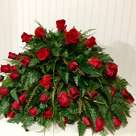 Grave Flowers Headstone Saddle Grave Decoration Ideas Etsy