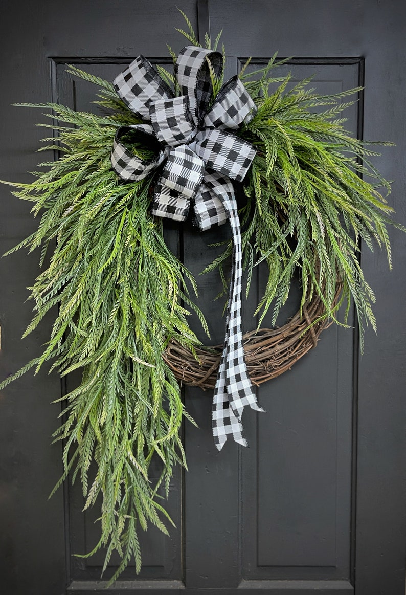 Spring Wreaths, Front Door Wreath, Farmhouse Wreath, Greenery, Country, Minimalist Housewarming Gift, New Home, Easter, Mothers Day, Gifts image 7