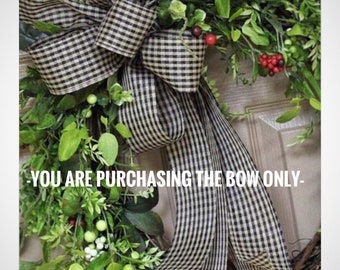 Wreath Bow, Rustic Decor, Rustic Wedding, Burlap Bow, Country Decor, for Wreaths, Home Decor, Farmhouse, Bows, Home Decor, Spring