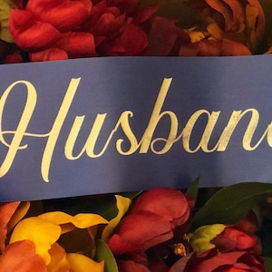 Memorial Ribbon for Funeral, for Cemetery Flowers, Personalized Sash, Custom Printed Ribbon, for Dad, for Grandpa, Him, Banner, Beloved