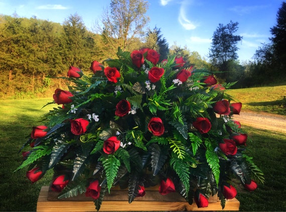 Headstone Saddle Deluxe Cemetery Flowers Grave Decorations Etsy
