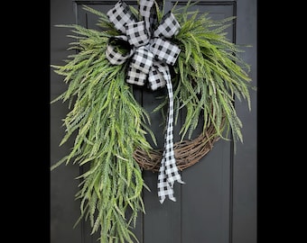 Spring Wreaths, Year Round Wreath, Everyday Wreaths, Country Wreath, Front Door Wreaths, Farmhouse Decor, Housewarming Gift,