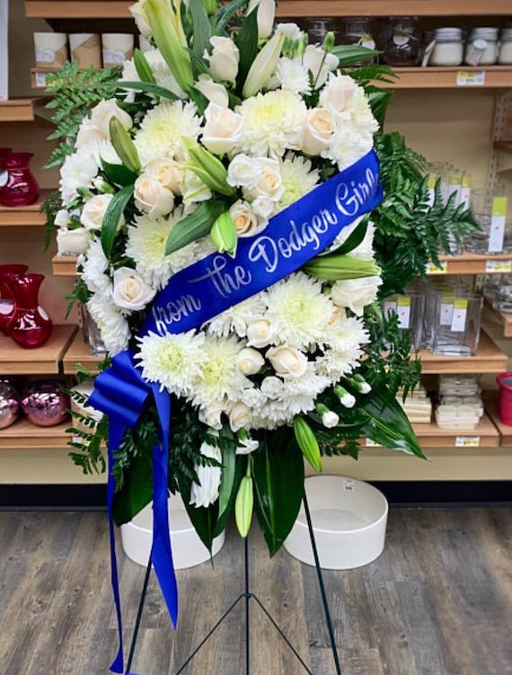 Custom Personalized Ribbon for Cemetery Flowers Printed - Etsy