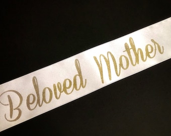 Funeral Ribbon, Memorial, for Cemetery Flowers, Personalized Sash, Custom Printed Ribbon, for Dad, for Mom, Banner, Beloved, Tribute