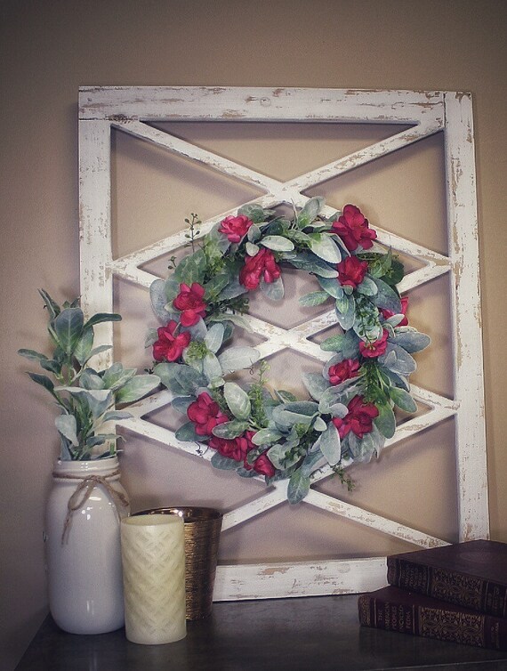Spring Mantel Decor, Lambs Ear Wreath, Fireplace Wreath Spring Wreaths, Gift Ideas, For Christmas, For Mom, Her, Grandma, Unique,