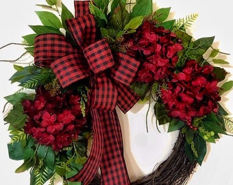 Buffalo plaid Christmas Wreath