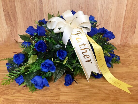 Grave Blanket Cemetery Flowers Memorial Gifts Loss Of Etsy