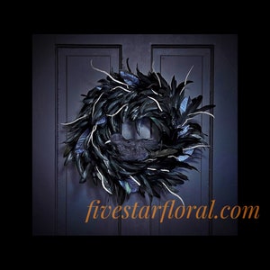 Halloween Wreath, Gothic Home Decor, Wall Decoration, Black Home Decor, Halloween Door Decoration, Goth, As Seen on TV image 3