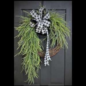 Spring Wreaths, Front Door Wreath, Farmhouse Wreath, Greenery, Country, Minimalist Housewarming Gift, New Home, Easter, Mothers Day, Gifts image 3