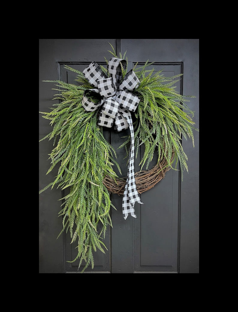 Spring Wreaths, Front Door Wreath, Farmhouse Wreath, Greenery, Country, Minimalist Housewarming Gift, New Home, Easter, Mothers Day, Gifts image 3