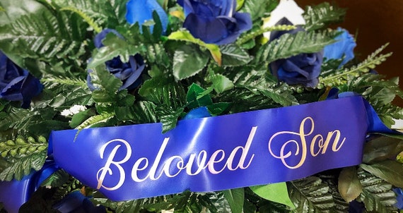 Custom Personalized Ribbon, for Cemetery Flowers, Printed Ribbon