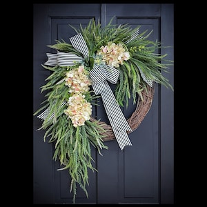 Hydrangea Wreath, Front Door Wreaths, Year Round Wreath, Everyday Wreaths, Gift Ideas, For Mom, For her