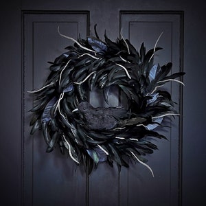 Halloween Wreath, Gothic Home Decor, Wall Decoration, Black Home Decor, Halloween Door Decoration, Goth, As Seen on TV image 1