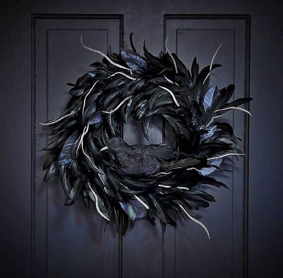 Halloween Wreath, Gothic Home Decor, Wall Decoration, Black Home Decor, Halloween Door Decoration, Goth, As Seen on TV