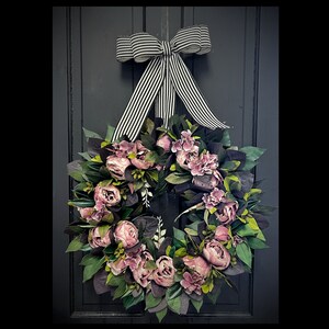 Front Door Wreaths, Spring Wreath, Peony Wreaths, Grapevine Wreath, Country, Shabby Chic, Home Decor, Housewarming Gifts, For Her image 6