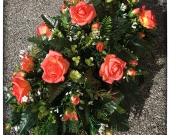 Cemetery Flowers Headstone Saddle Grave Decoration Headstone Flowers Cemetery Saddle Grave Flowers Cemetery Arrangement Memorial Flowers
