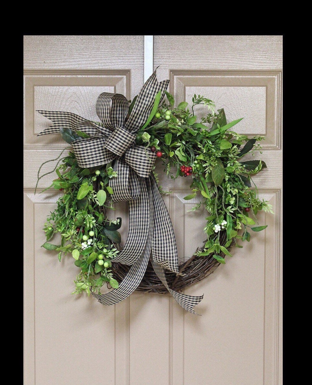 Front Door Wreaths, Everyday Wreath, for Year Round, Greenery Wreath