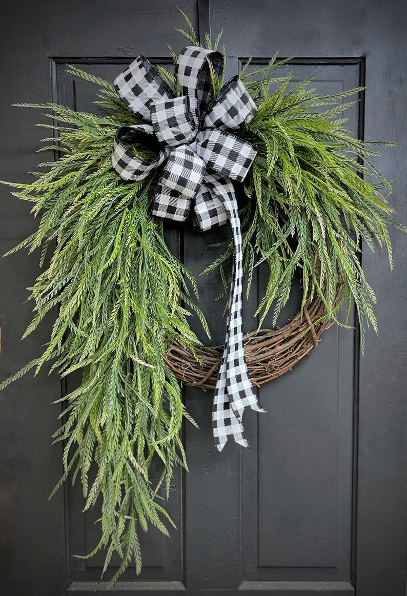 Spring Wreaths, Front Door Wreath, Farmhouse Wreath, Greenery, Country, Minimalist Housewarming Gift, New Home, Easter, Mothers Day, Gifts image 9