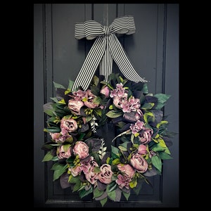 Front Door Wreaths, Spring Wreath, Peony Wreaths, Grapevine Wreath, Country, Shabby Chic, Home Decor, Housewarming Gifts, For Her image 5