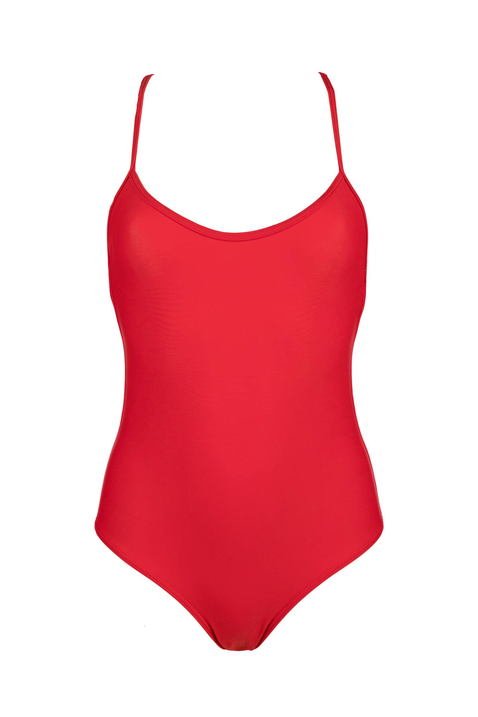 One Piece Swimsuit Red Swimwear Women Swimsuit One Piece Etsy
