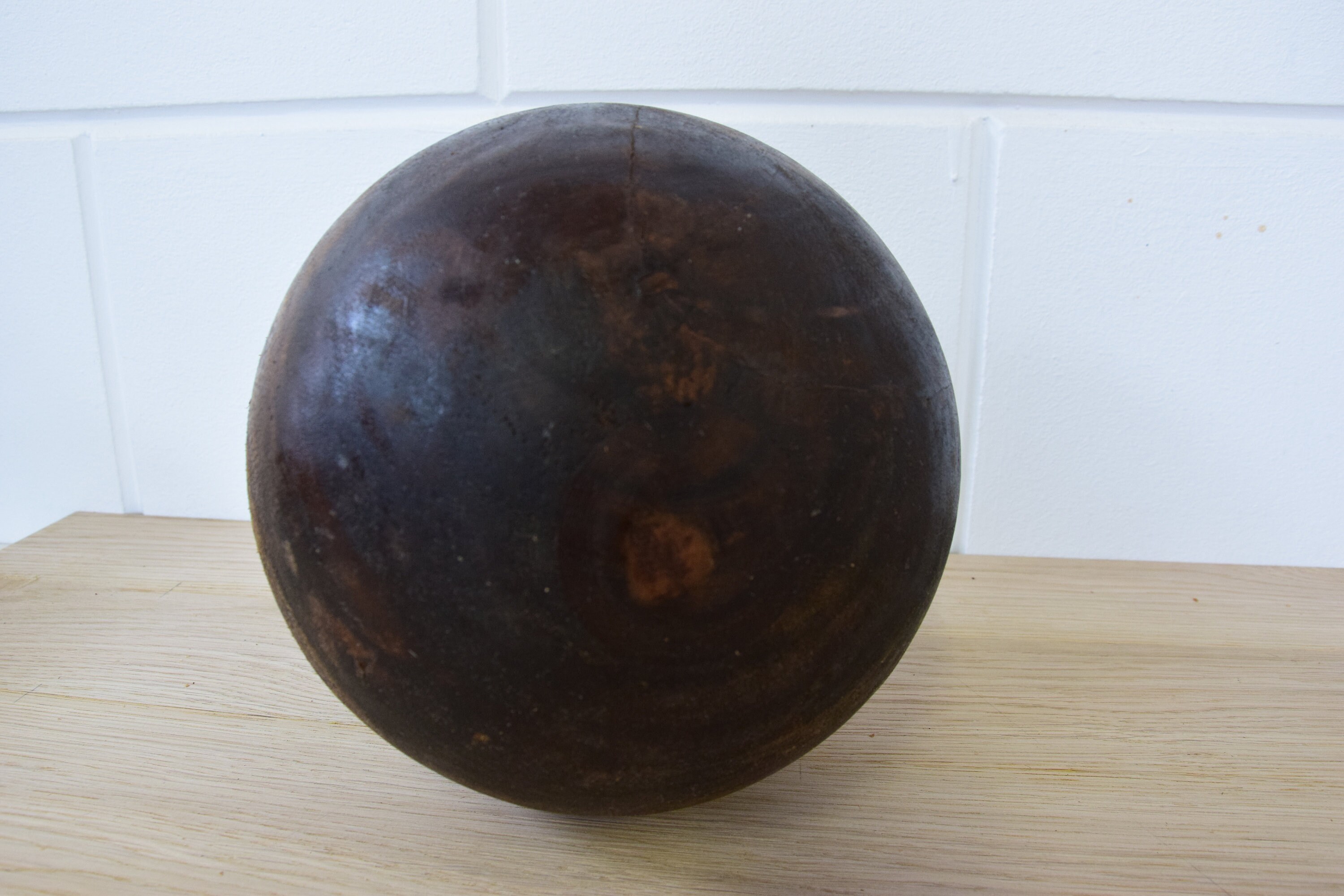 Pair of Large Antique French Wooden Bowling Balls Set of Etsy