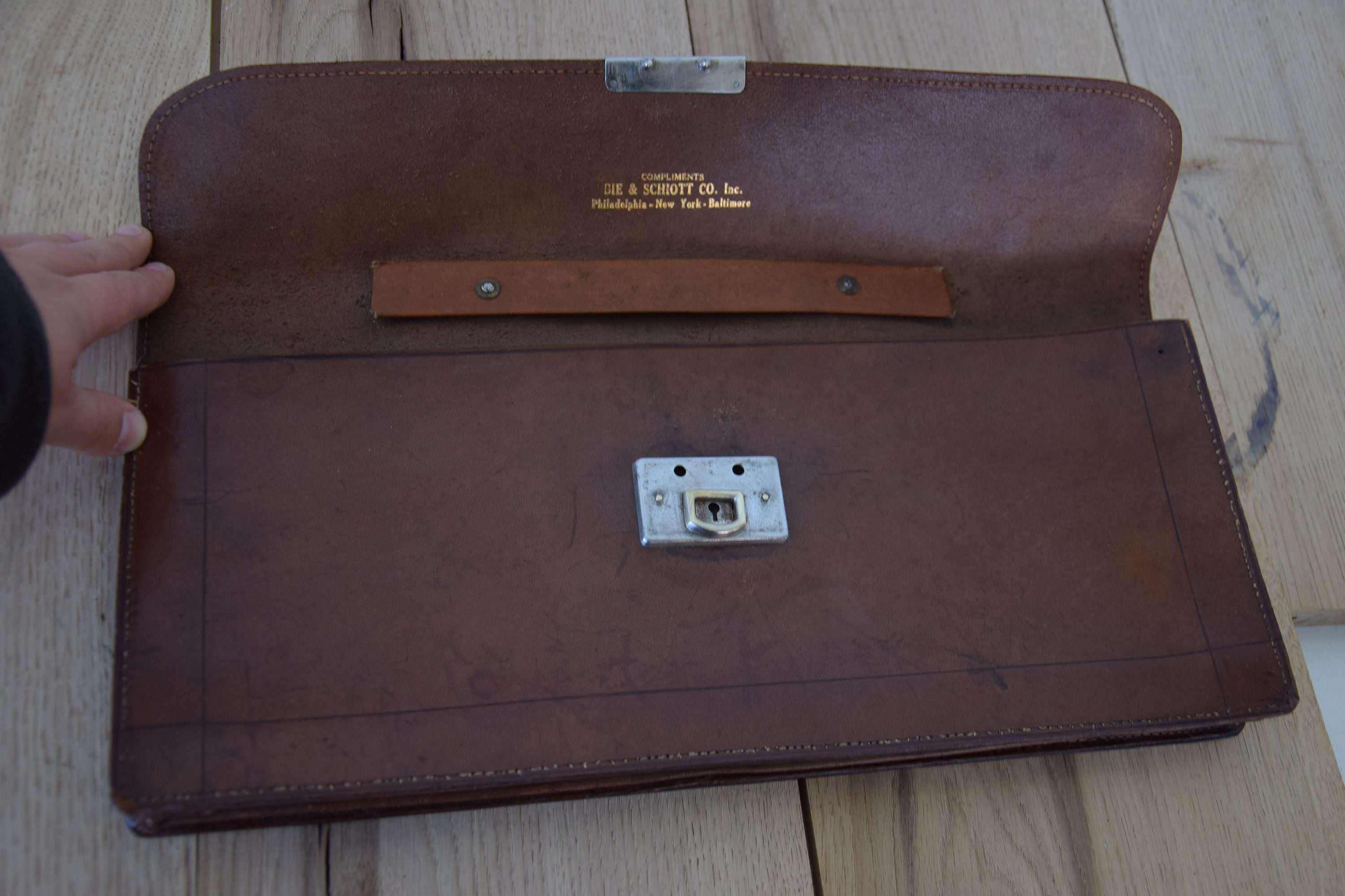 Rare Antique Leather Briefcase RESTORED Maker BIE & SCHIOTT Etsy