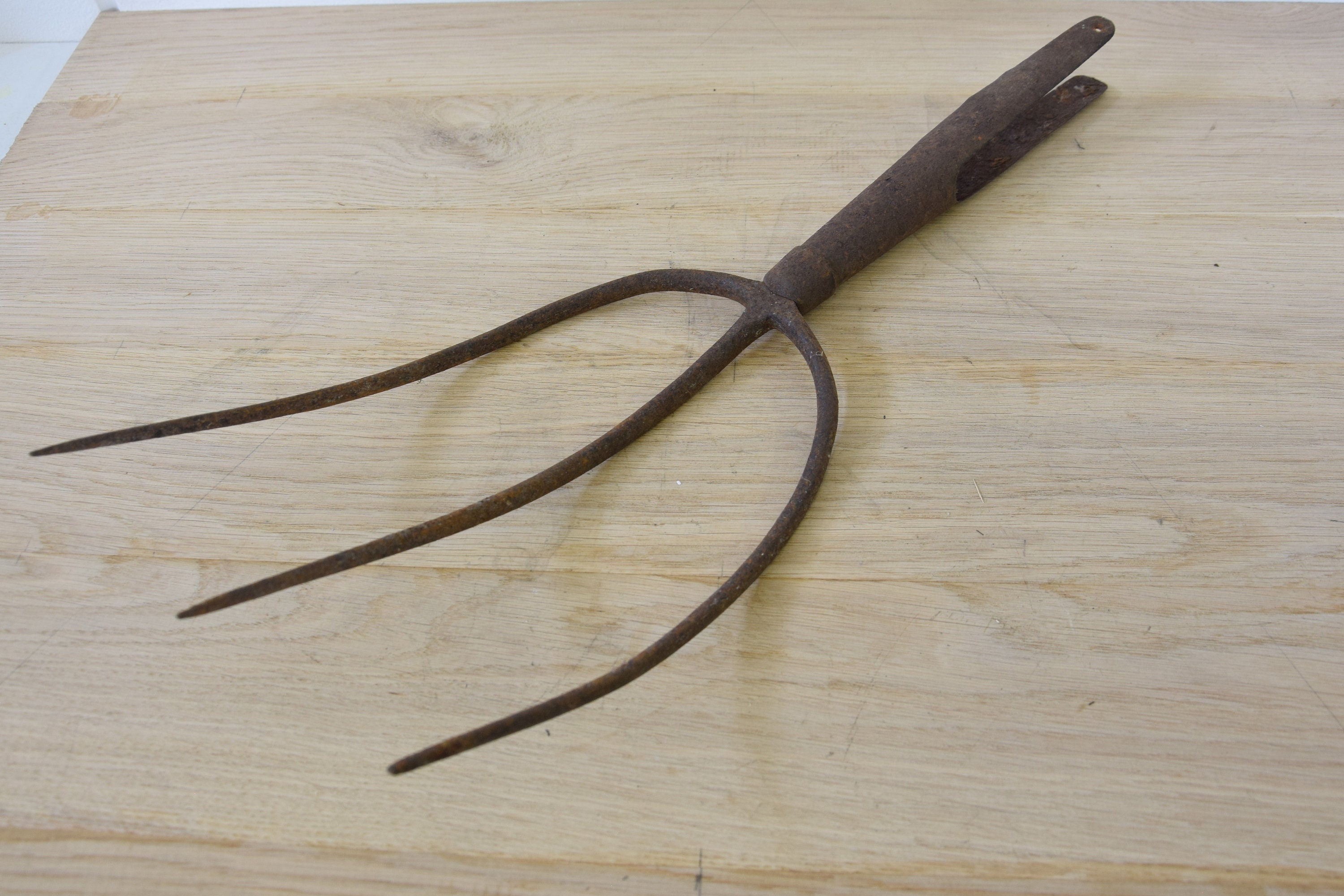 Antique 3Prong Hay Fork Head 1900s Primitive Cast Iron Pitch Etsy