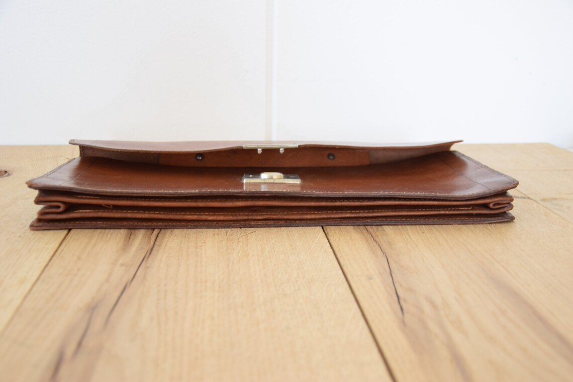 Rare Antique Leather Briefcase RESTORED Maker BIE & SCHIOTT Etsy