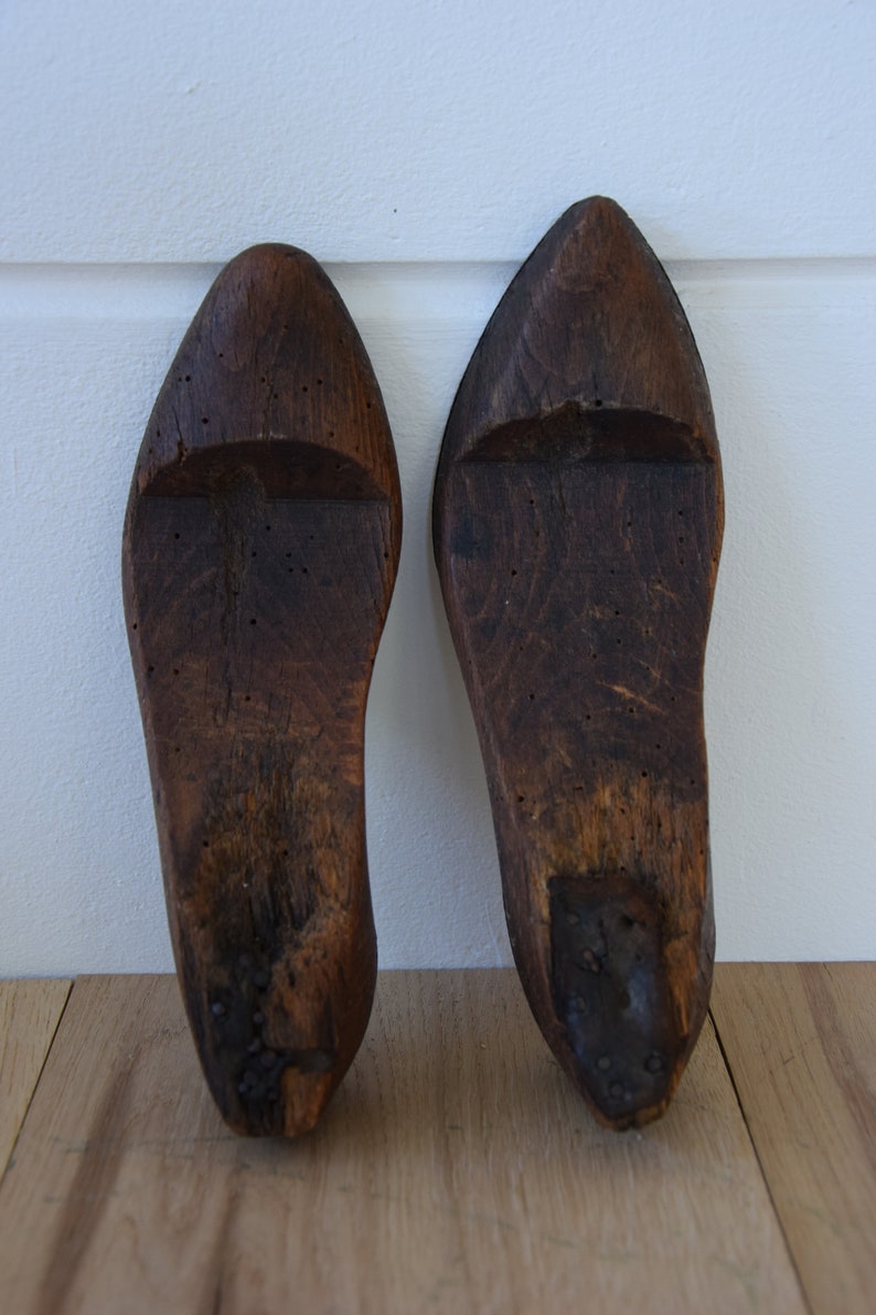 Pair of Antique Wooden Shoe Lasts With Steel Sole Size 36-EU / | Etsy