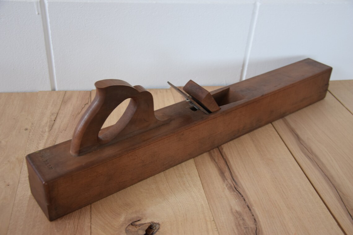 Antique XL Woodworking Jointer Plane French wooden handplaner Etsy