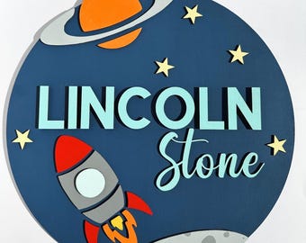Space Theme Nursery Sign