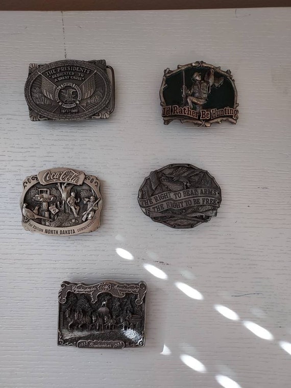 vintage 5 belt buckles Gem