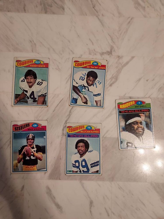 5 Vintage 1977 Football Cards Etsy