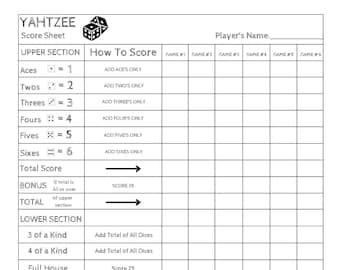 yahtzee download etsy