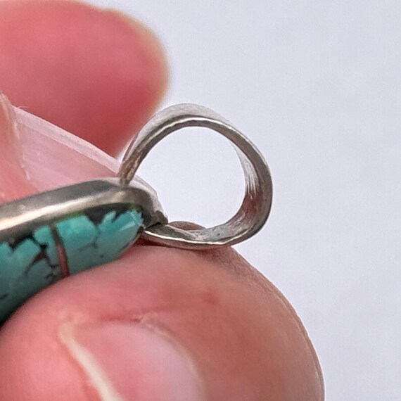 Vintage Southwestern Turquoise Sterling Silver Pe… - image 8