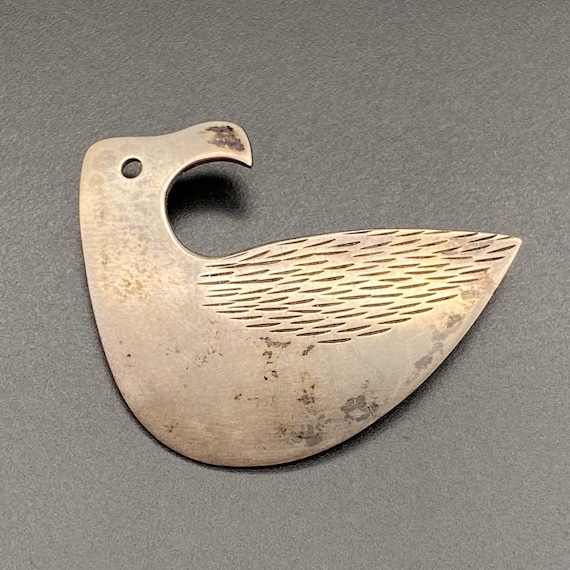 Vintage Bird Silver Pin Brooch