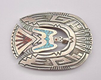Vintage Retro Navajo Silversmith Tom Ahasteen Sterling  display picture 2