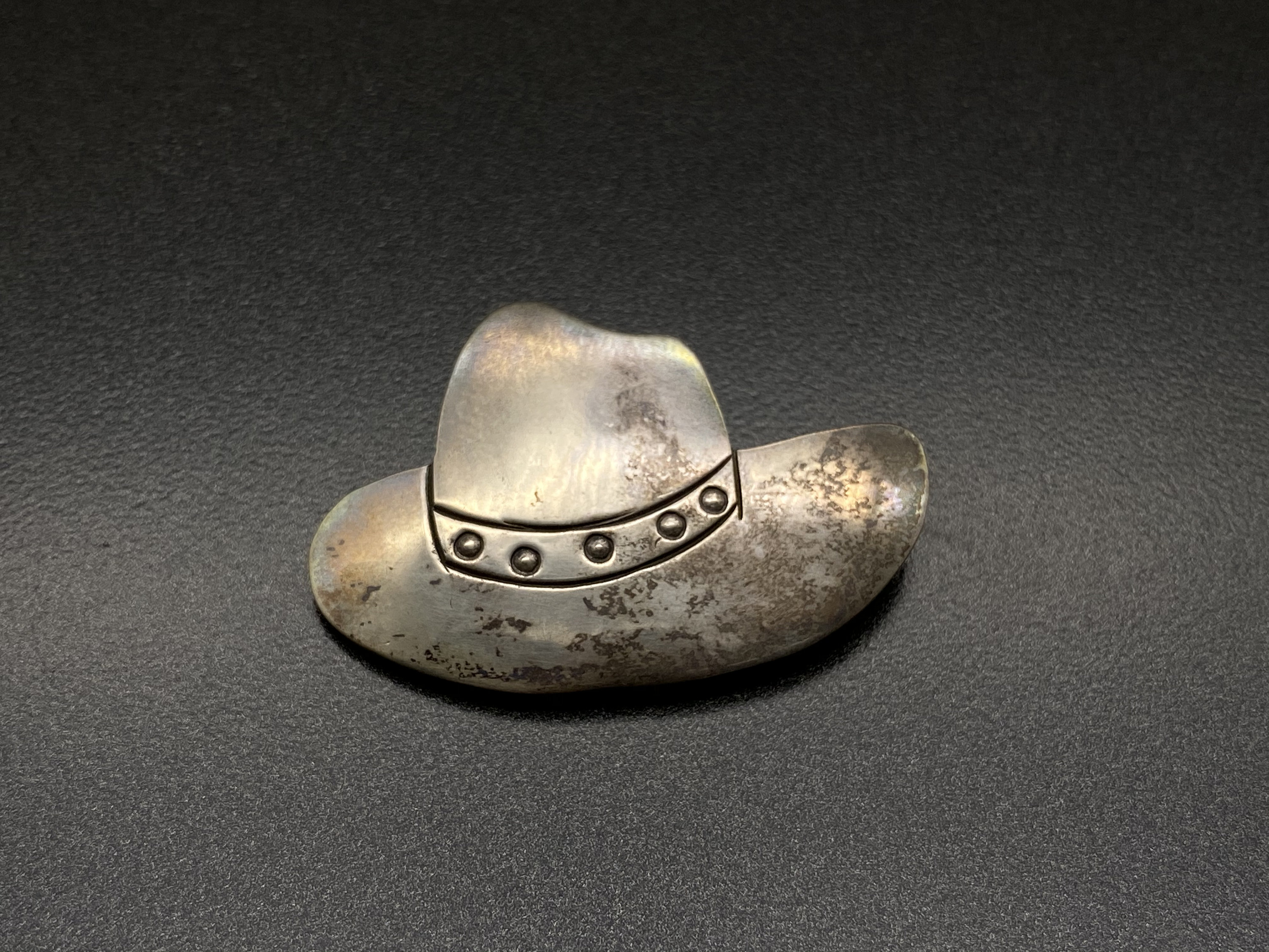 Vintage Southwestern Sterling Silver Cowboy Hat Pin Brooch Etsy