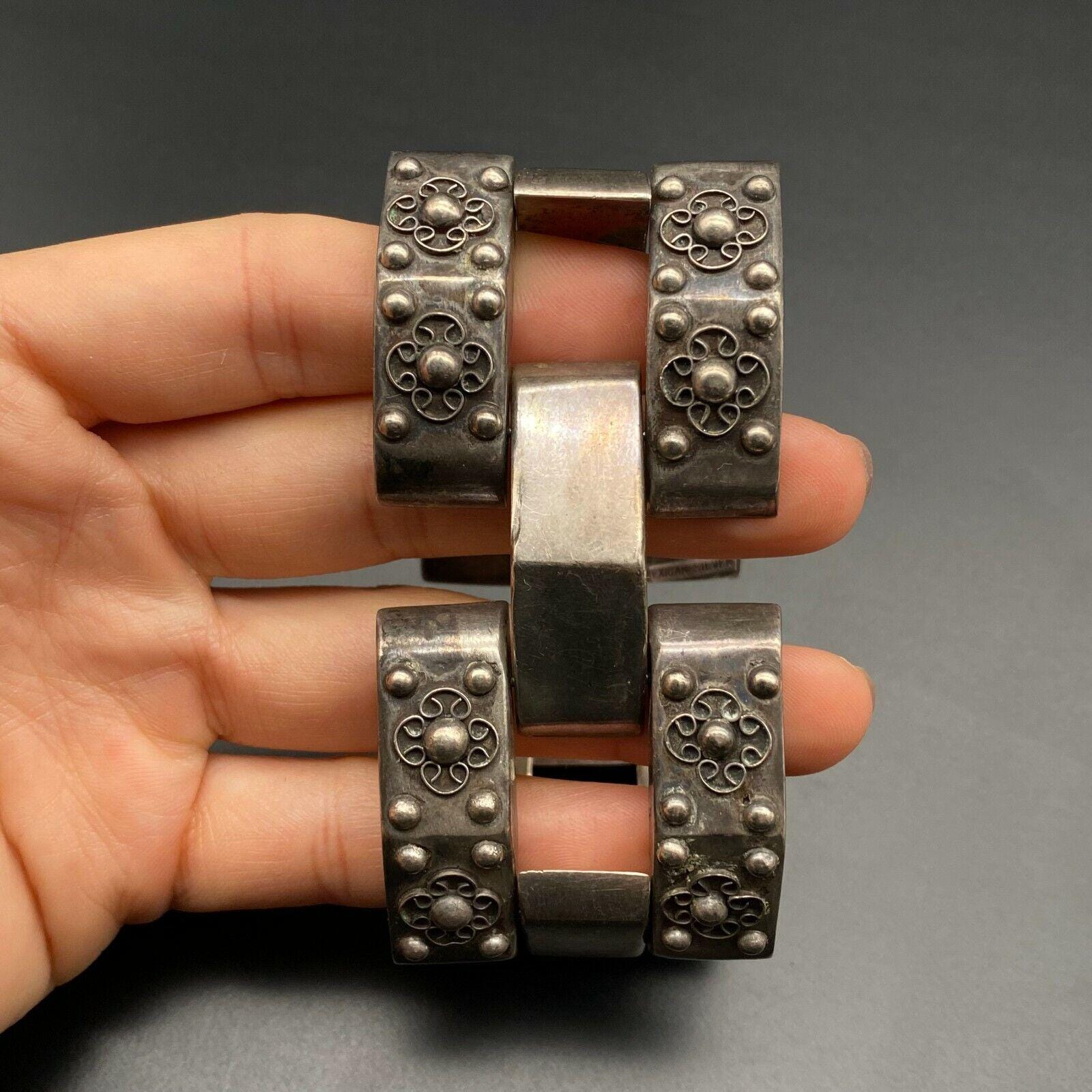 ヴィンテージ メキシコ シルバー リンク ブレスレット 7インチ - Etsy 日本