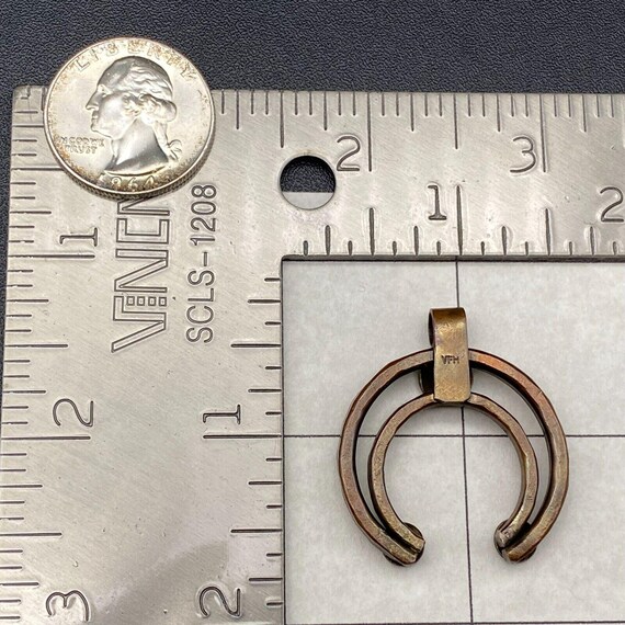 Vintage Southwestern Naja Stampwork Concho Copper… - image 7