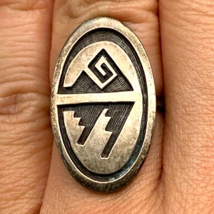 Weaver Selina Hopi Sterling Silver Overlay Belt Buckle X616B