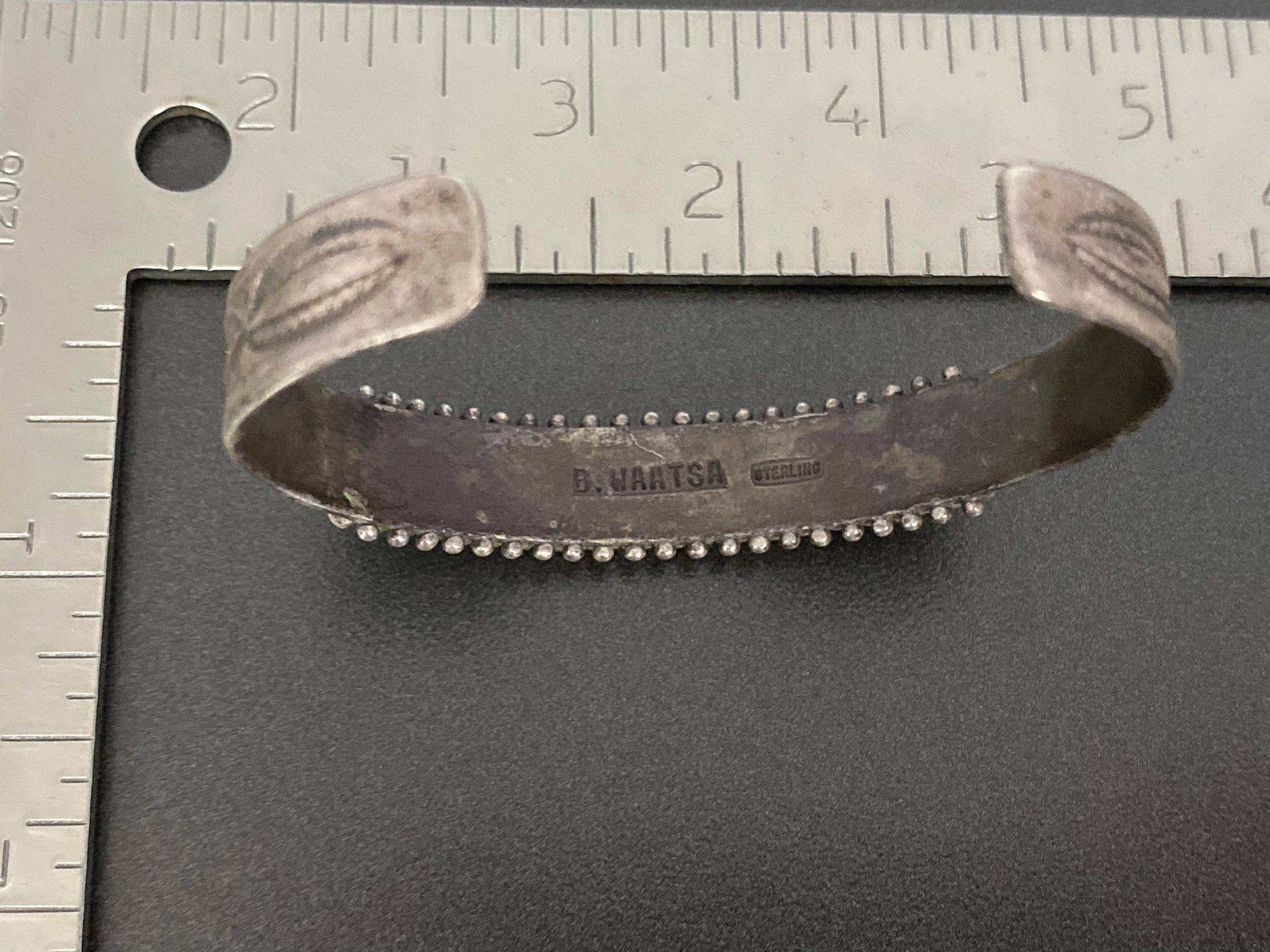 Vintage Zuni Bryant Waatsa Sterling Silver Turquoise Stampwork Etsy