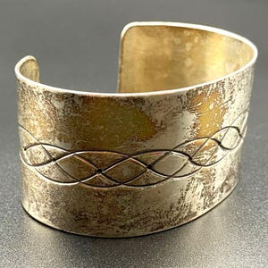 Vintage Glenn Paquin Native Laguna Zuni Sterling Silver Cuff Bracelet 6-5/8&quot;