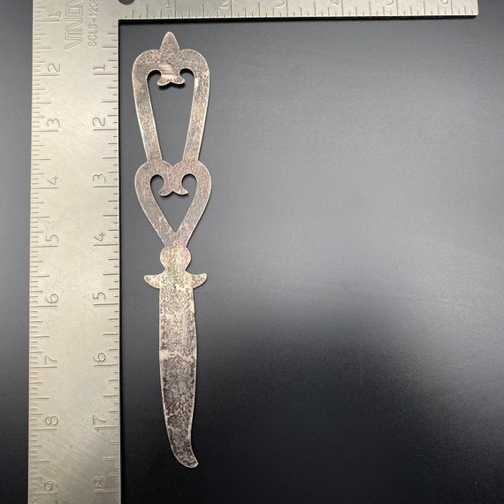 Vintage Navajo Native Silver Sand Cast Letter Opener … Gem