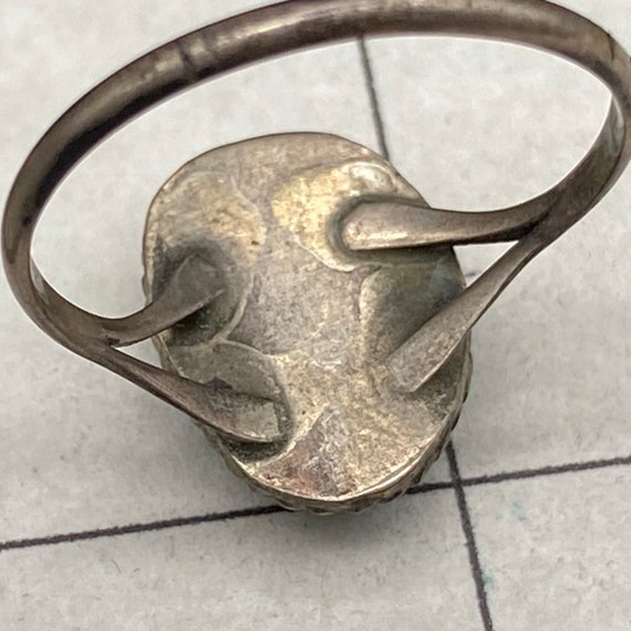 Petite Vintage Southwestern Turquoise Silver Ring… - image 3